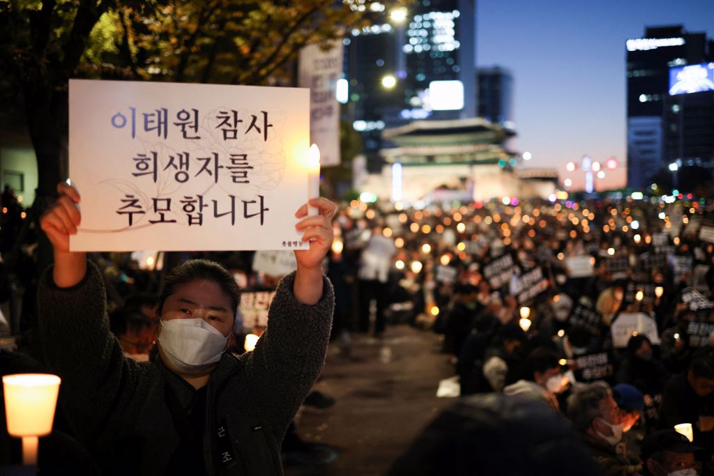 Candlelight Vigil To Commemorate The Victims Of The Crowd Crush, In Seoul