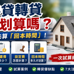 🏦 房貸轉貸真的划算嗎？內行人先算「回本時間」！違約金、代書費、設定費一次看懂