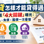 🔥 房貸怎樣才能貸得過？銀行審核「4大關鍵」曝光：信用、收入、負債、鑑價一次看懂